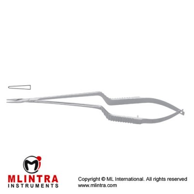 Micro Needle Holder Straight - Bayonet Shaped - Smooth Jaws Stainless Steel, 23 cm - 9"